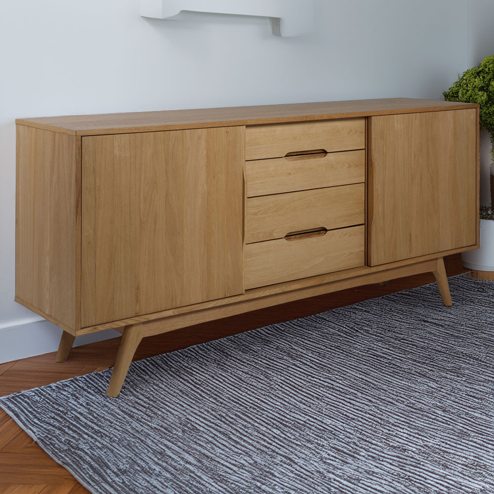 Florence Marte 2 Door 4 Drawer Oak Sideboard Image 1
