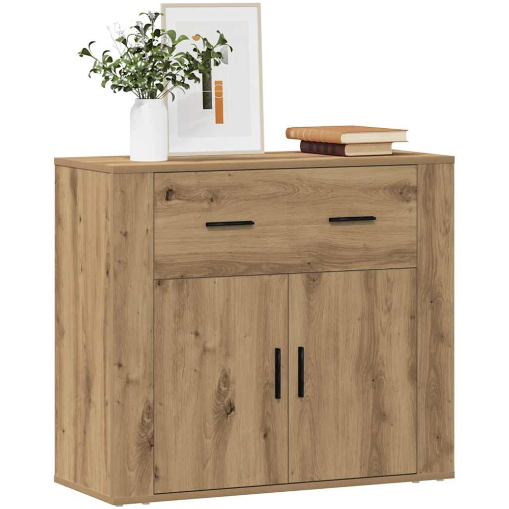 vidaXL 2 Door 2 Drawer Artisan Oak Sideboard Image 3