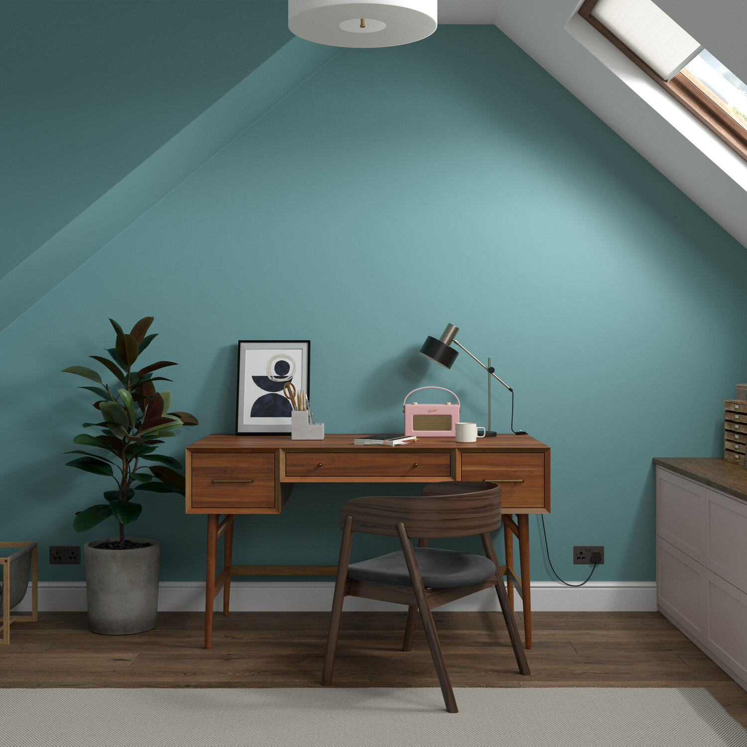 Dulux Heritage Walls and Ceilings Maritime Teal Velvet Matt Emulsion Paint Tester Image 7