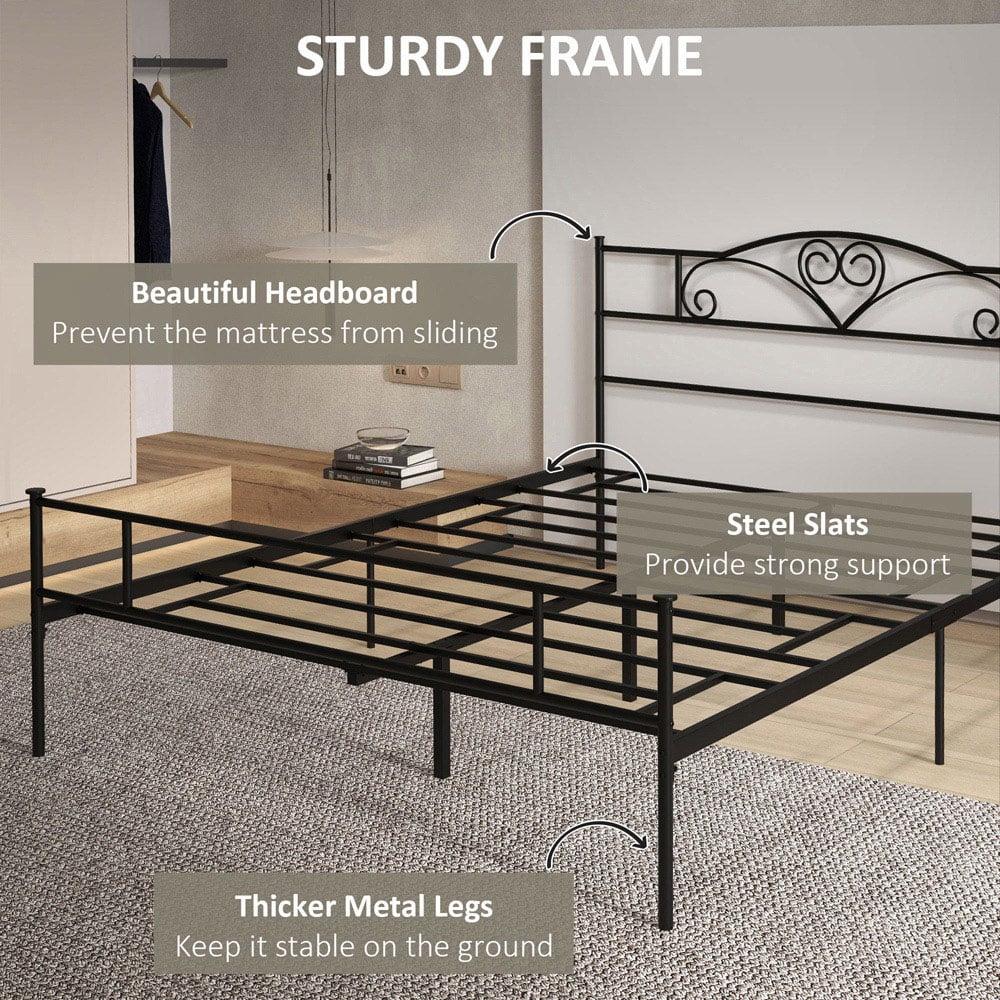 Portland King Size Black Bed Frame Image 6