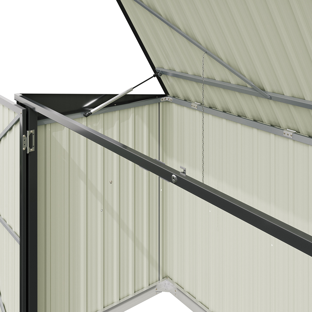 Living and Home 7.6 x 4.3ft Garden Trash Bin Storage Shed Image 4