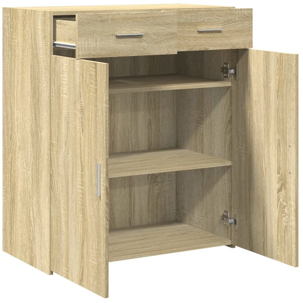 vidaXL 2 Door 2 Drawer Sonoma Oak Sideboard Image 7