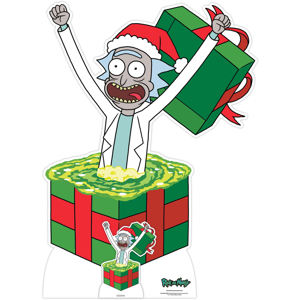 Star Cutouts Rick Christmas Surprise Rick and Morty Cardboard Cutout Image 1