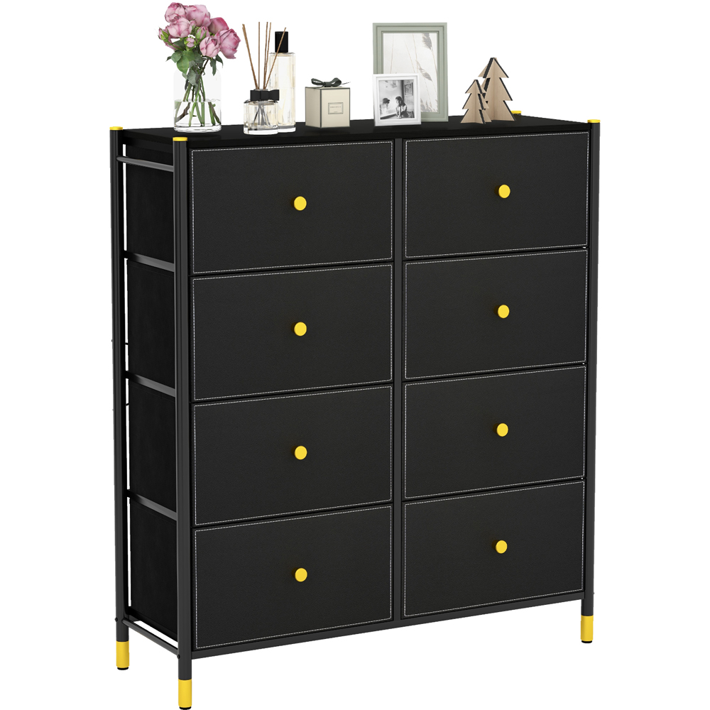Costway 8 Drawer Black Fabric Dresser Image 3