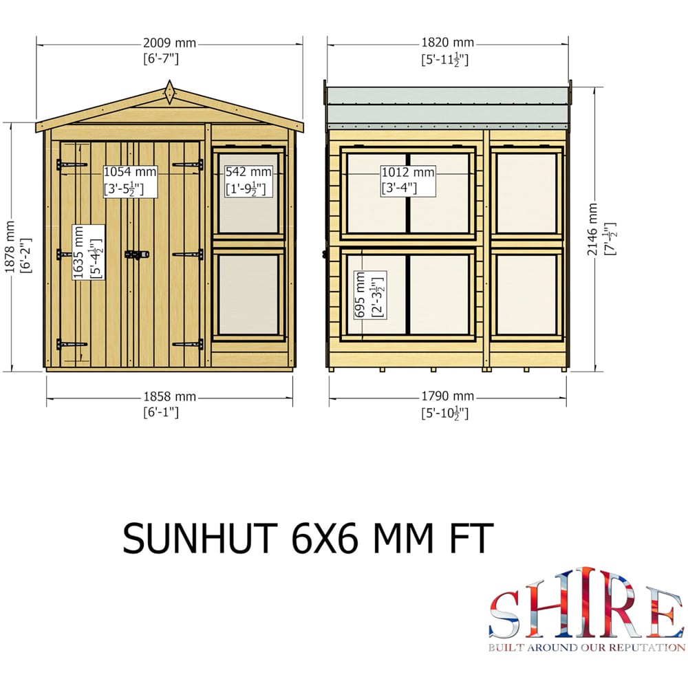 Shire 6 x 6ft Sun Hut Image 7