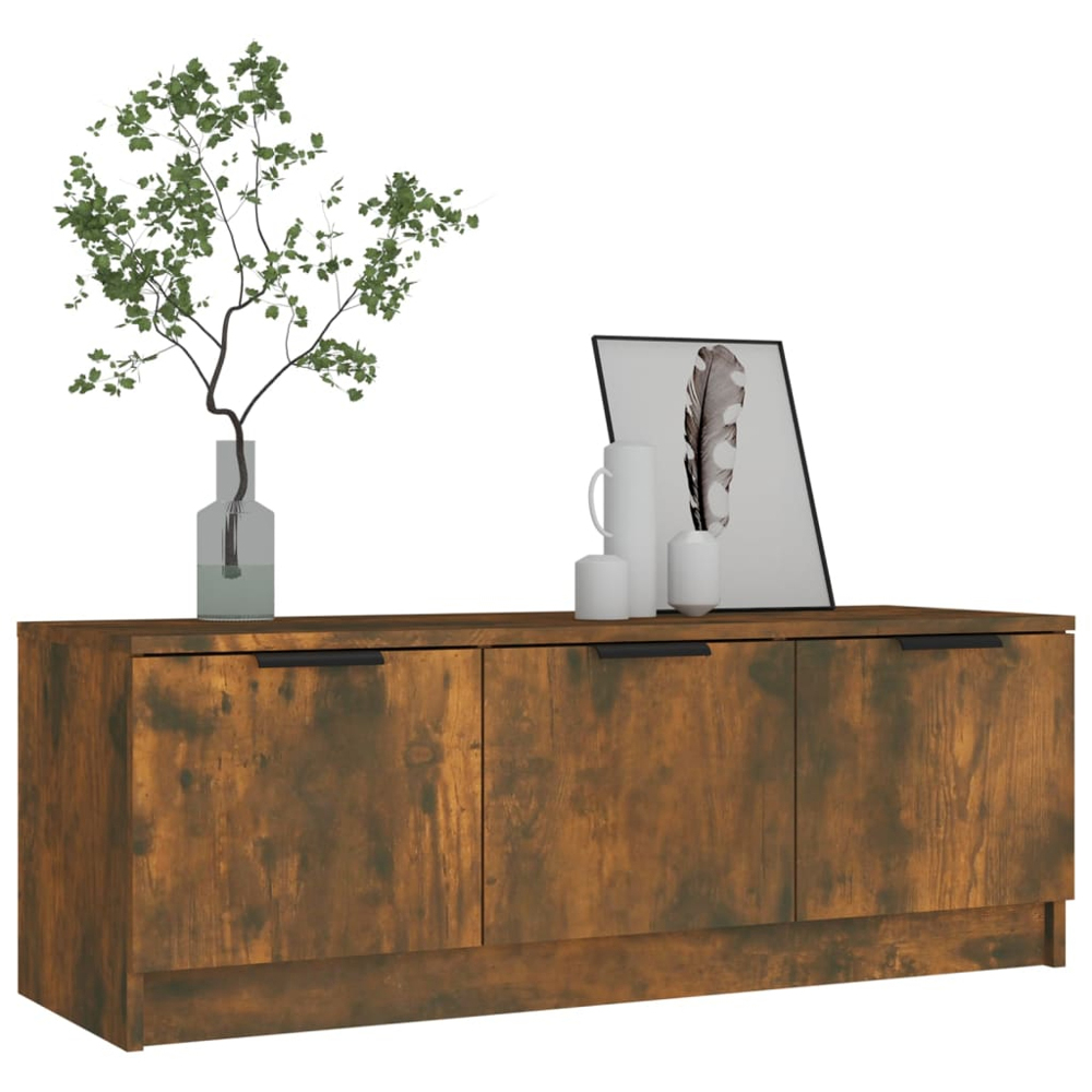 vidaXL 3 Door Smoked Oak TV Cabinet Image 5