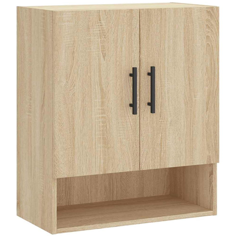 vidaXL 2 Door Single Shelf Sonoma Oak Wall Cabinet Image 2
