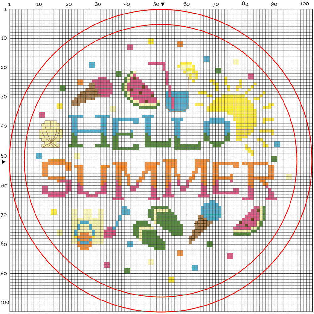 Simply Make Hello Summer Cross Stitch Craft Kit Image 9