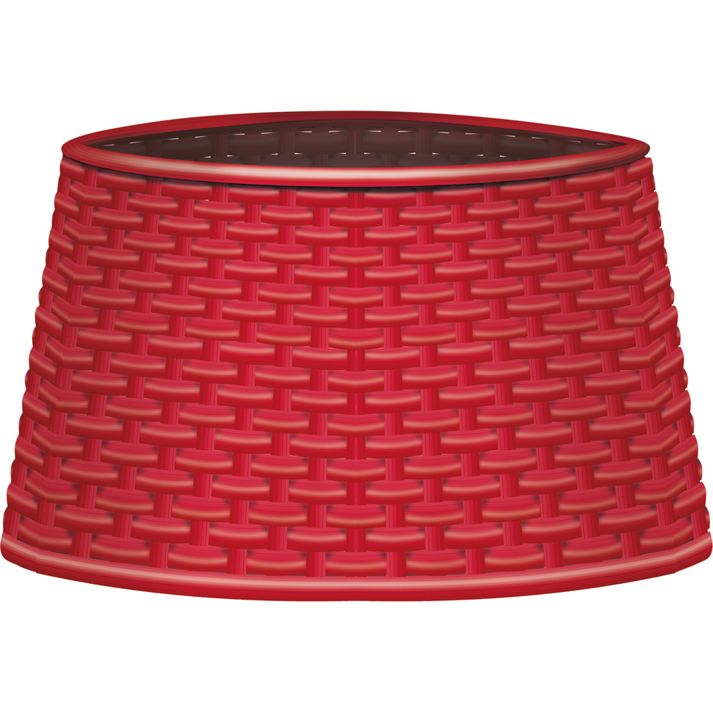 St Helens Red Rattan Christmas Tree Skirt Image 1