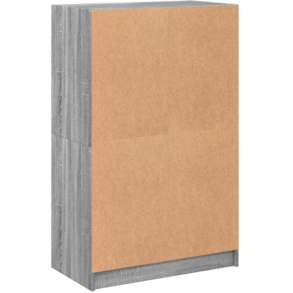 vidaXL 2 Glass Door Grey Sonoma Highboard Image 9