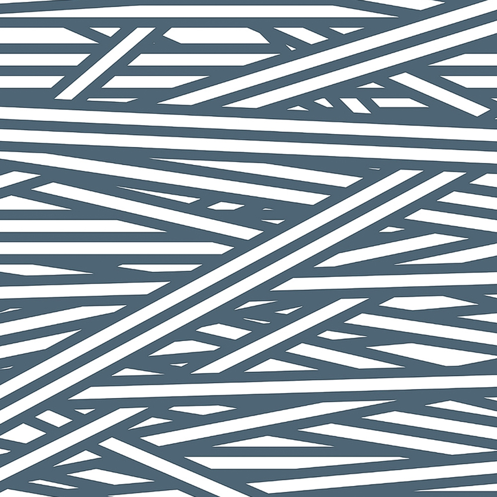 Origin Murals Striped Criss Cross Pattern Blue Wall Mural Image 2