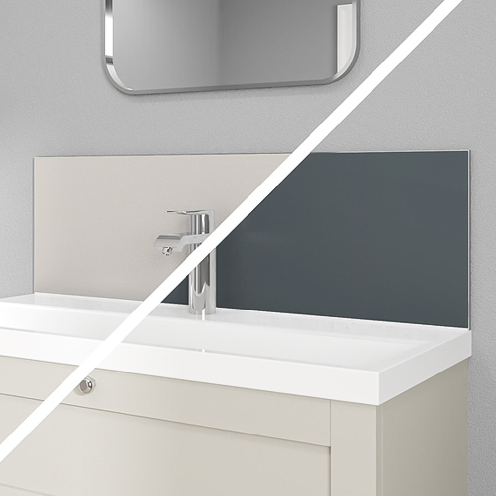 Wetwall Alloy Malibu Grey and Storm Blue Splashback 800 x 250mm Image 1