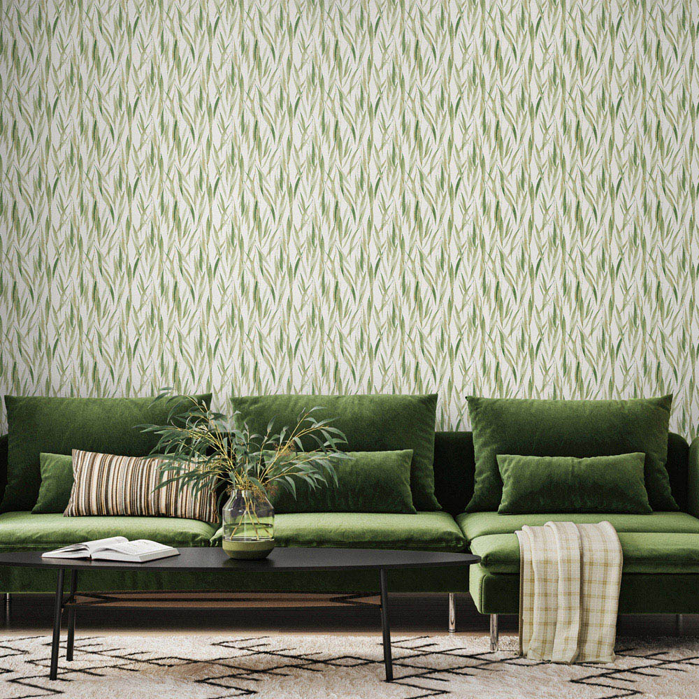 Hoopla Walls Oasis Eucalyptus Whisper Sage and Thyme Wallpaper Image 2