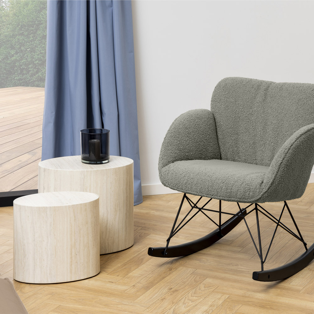 Florence Mice Light Oak Oval Coffee Table Set Image 7