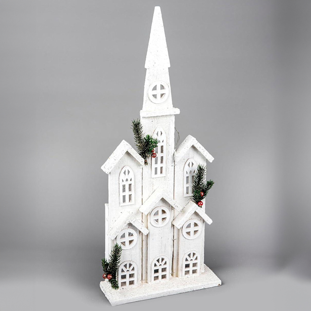 Shatchi Snow Covered Wooden House LED Christmas Decoration Image 2