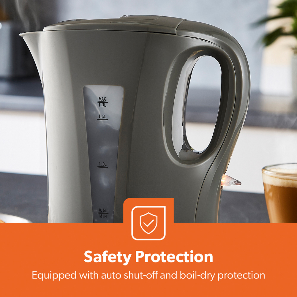 Geepas GK38029UK-GR Grey 1.7L Cordless Kettle 2200W Image 4