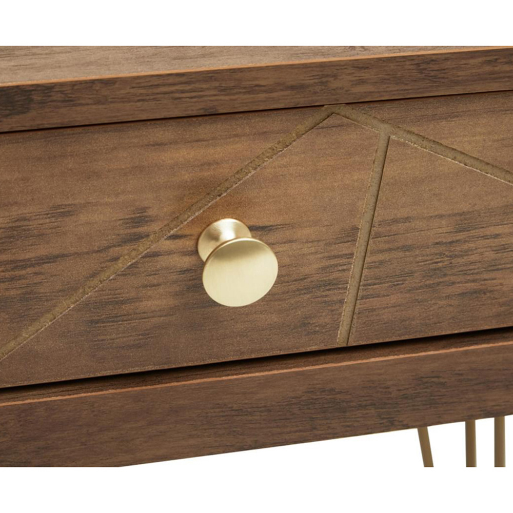 Interiors by Premier Flori Single Drawer Veneer Side Table Image 6