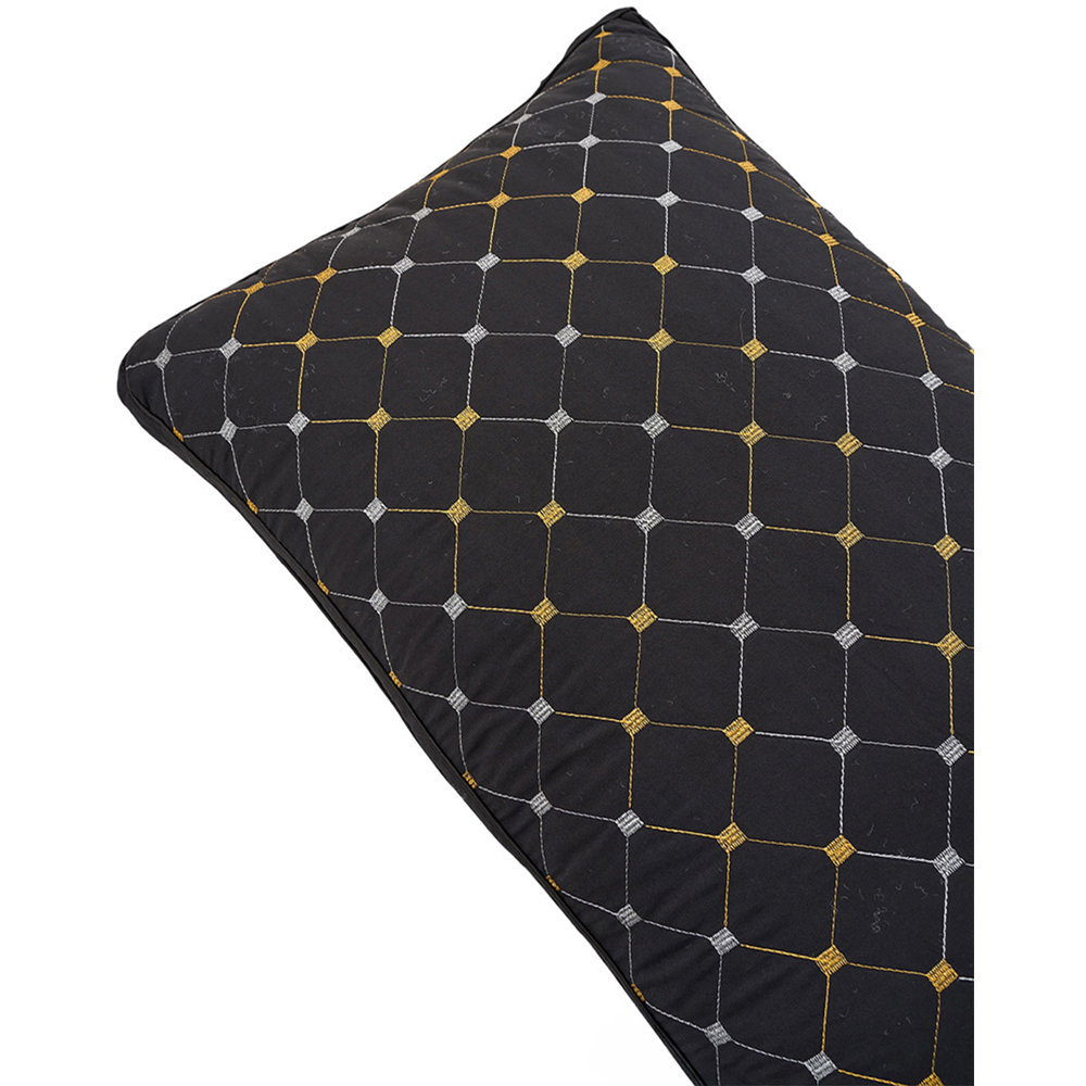 Living and Home Black Geometric Polyester Supportive Pillow Insert 74 x 48cm Image 6