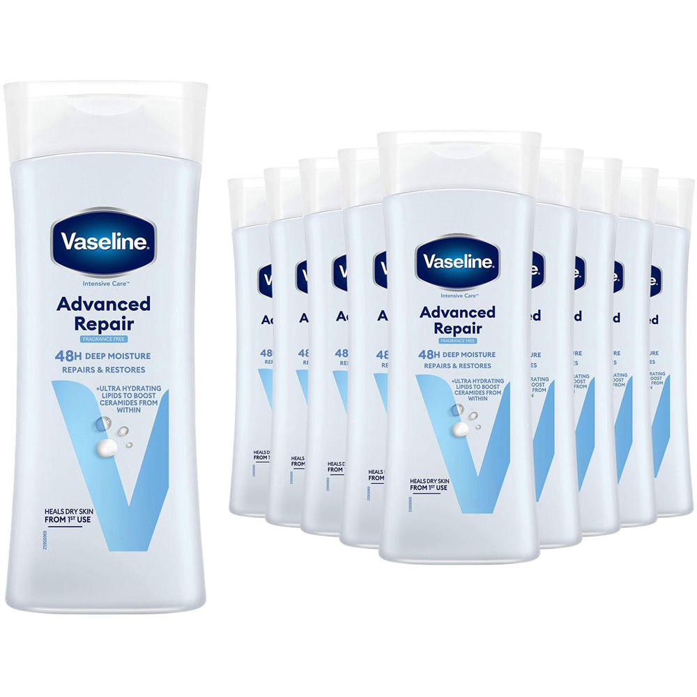 Vaseline Intensive Care Advanced Repair Fragrance Free Body Lotion 400ml 10 Pack Image 1