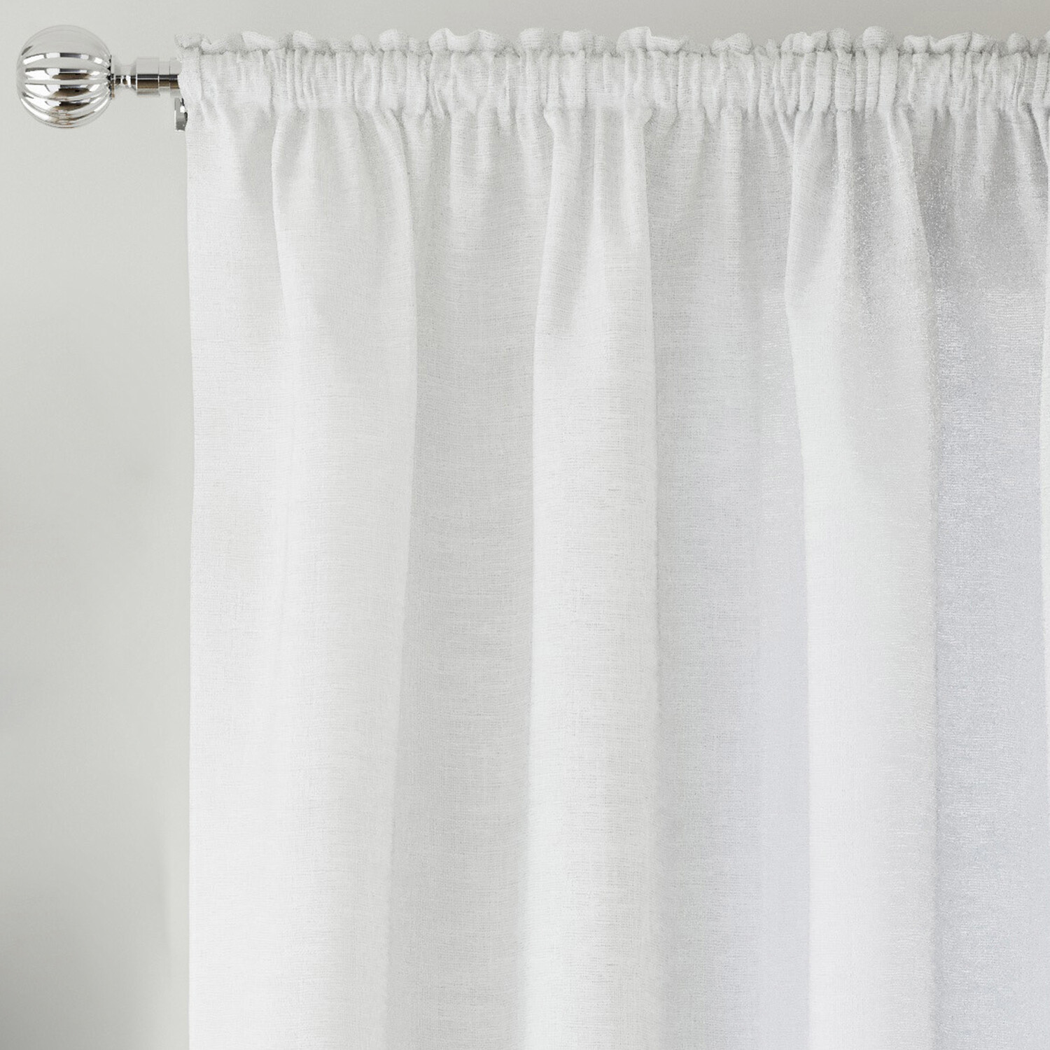 Rhodes Voile Panel Curtain - White / 183cm Image 2
