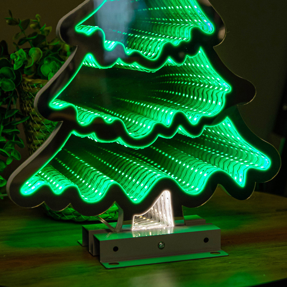 Samuel Alexander Light Up Infinity Standing Christmas Tree with Metal Base 40cm Image 8