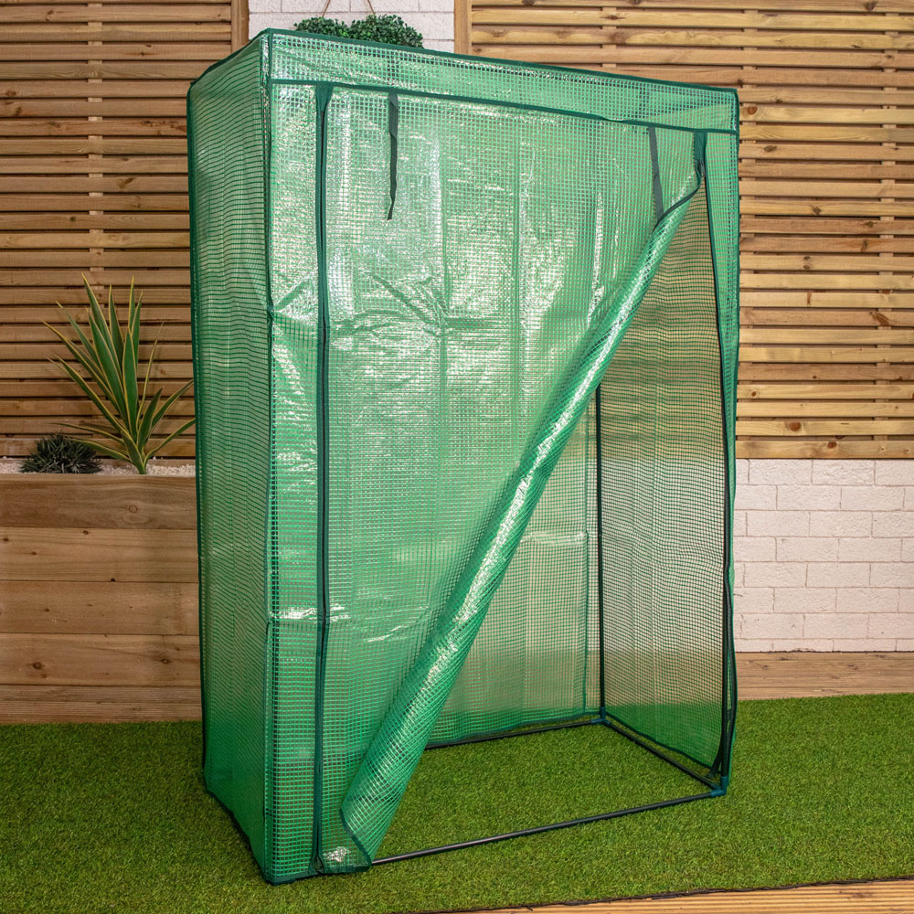 Samuel Alexander 1.50 x 1m Steel Frame Outdoor Tomato Greenhouse with Protective PE Cover Image 5