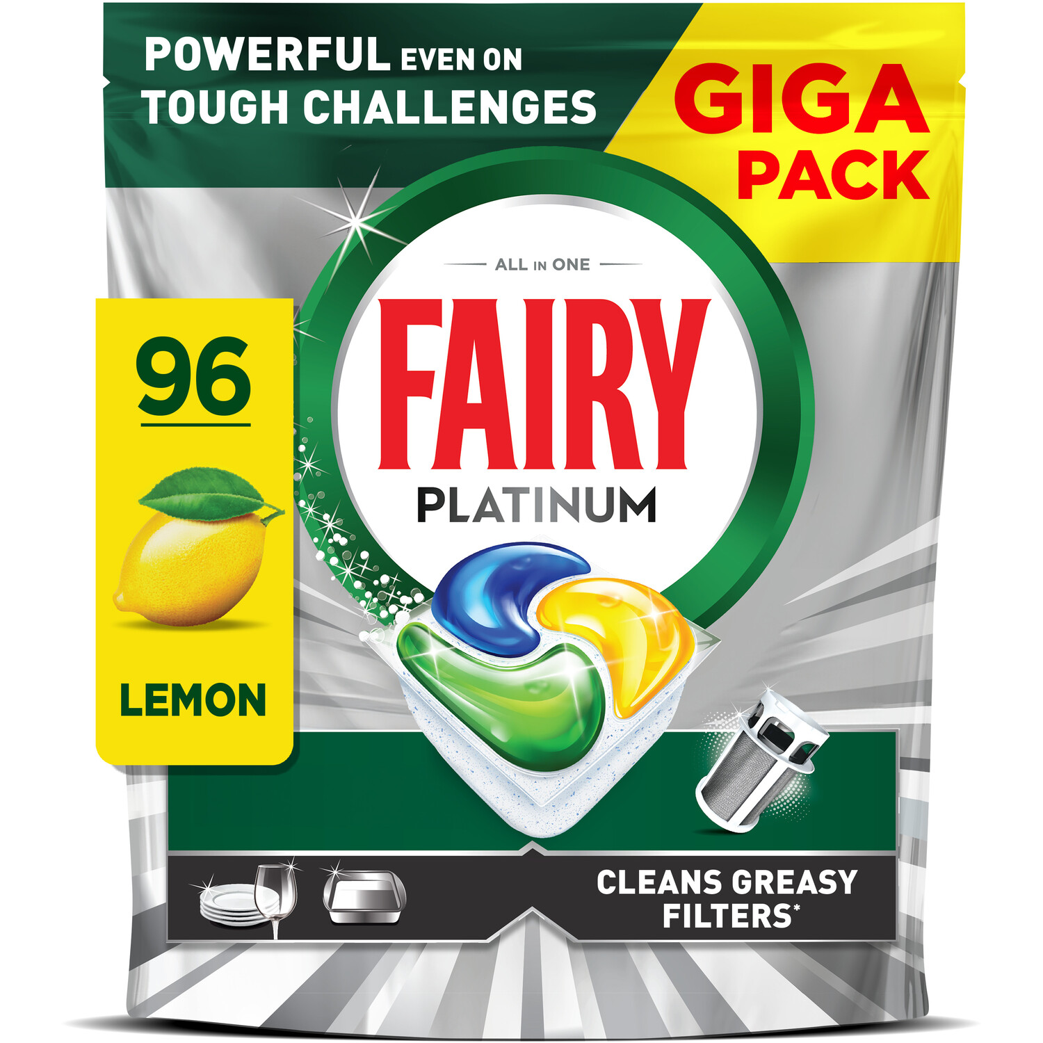 Fairy Platinum Dishwasher Tablets 96 Image 5