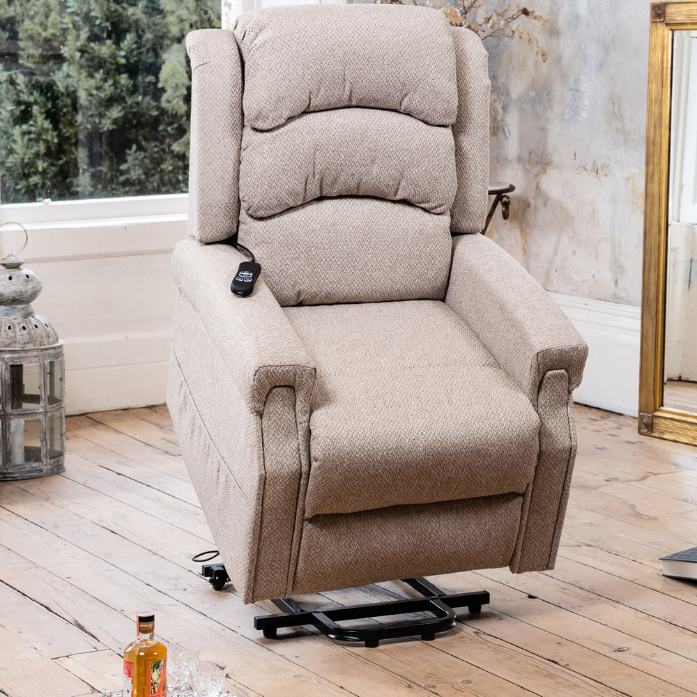 Artemis Home Eltham Beige Electric Lift-Assist Massage and Heat Recliner Chair Image 4