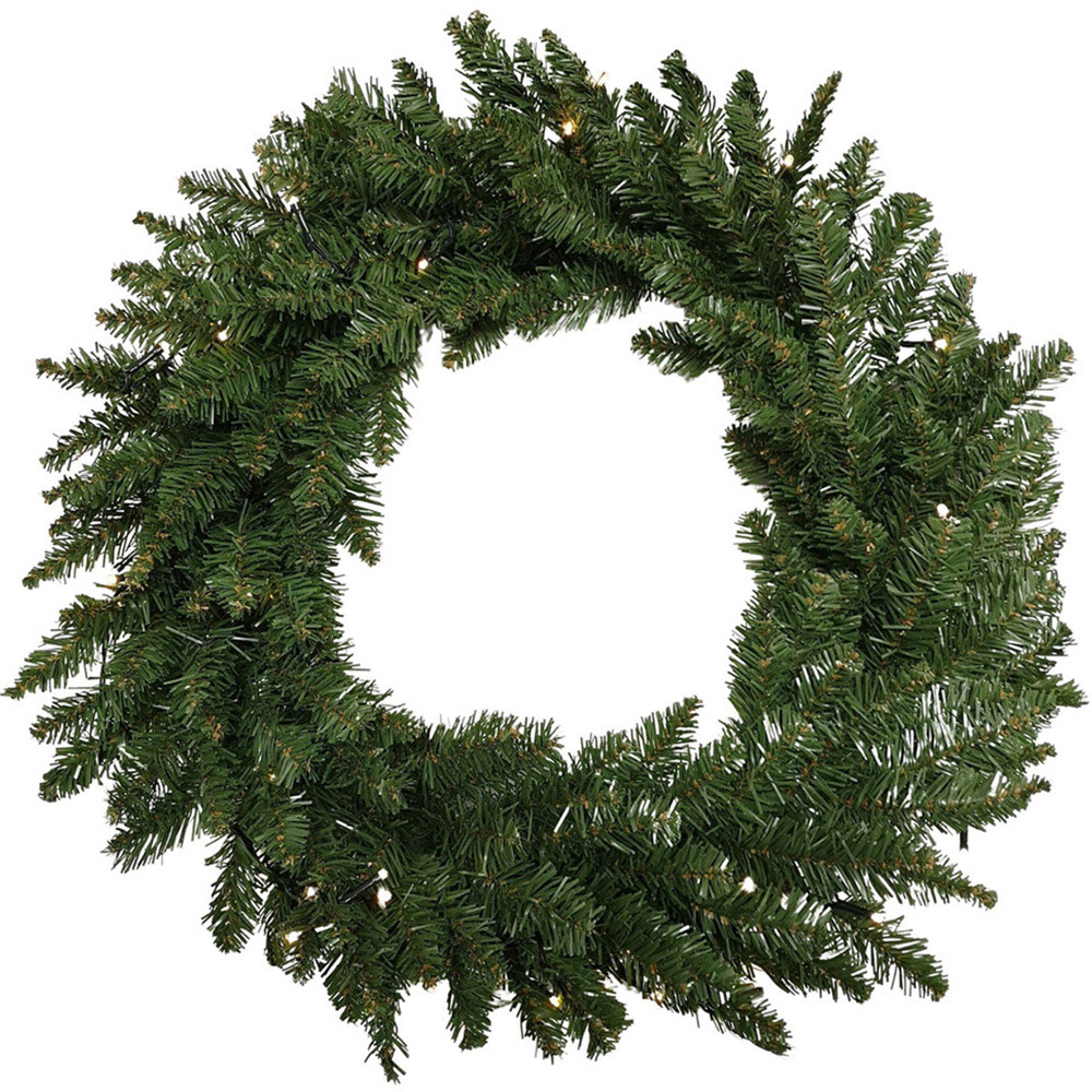 Samuel Alexander Warm White LED Christmas Wreath Green 60cm Image 1