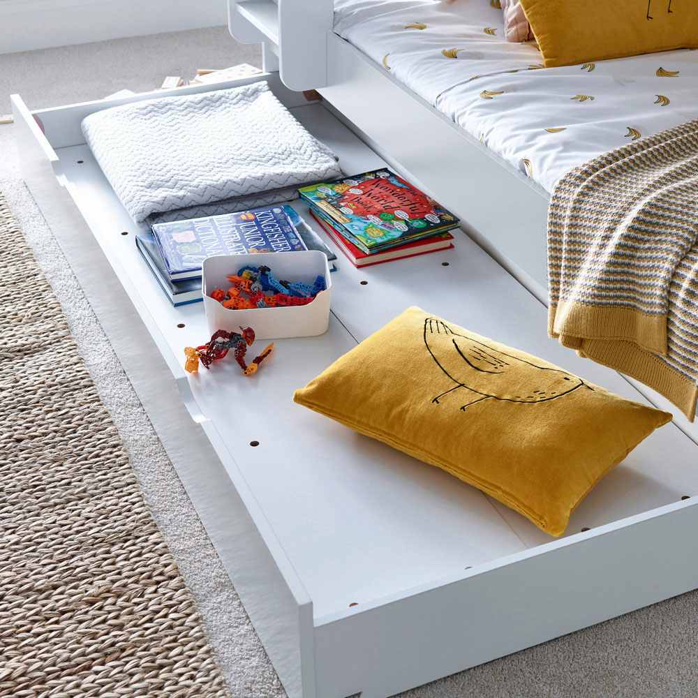 Bedmaster Oliver Triple Sleeper White Storage Bunk Bed with Pocket Spring Mattresses Image 4
