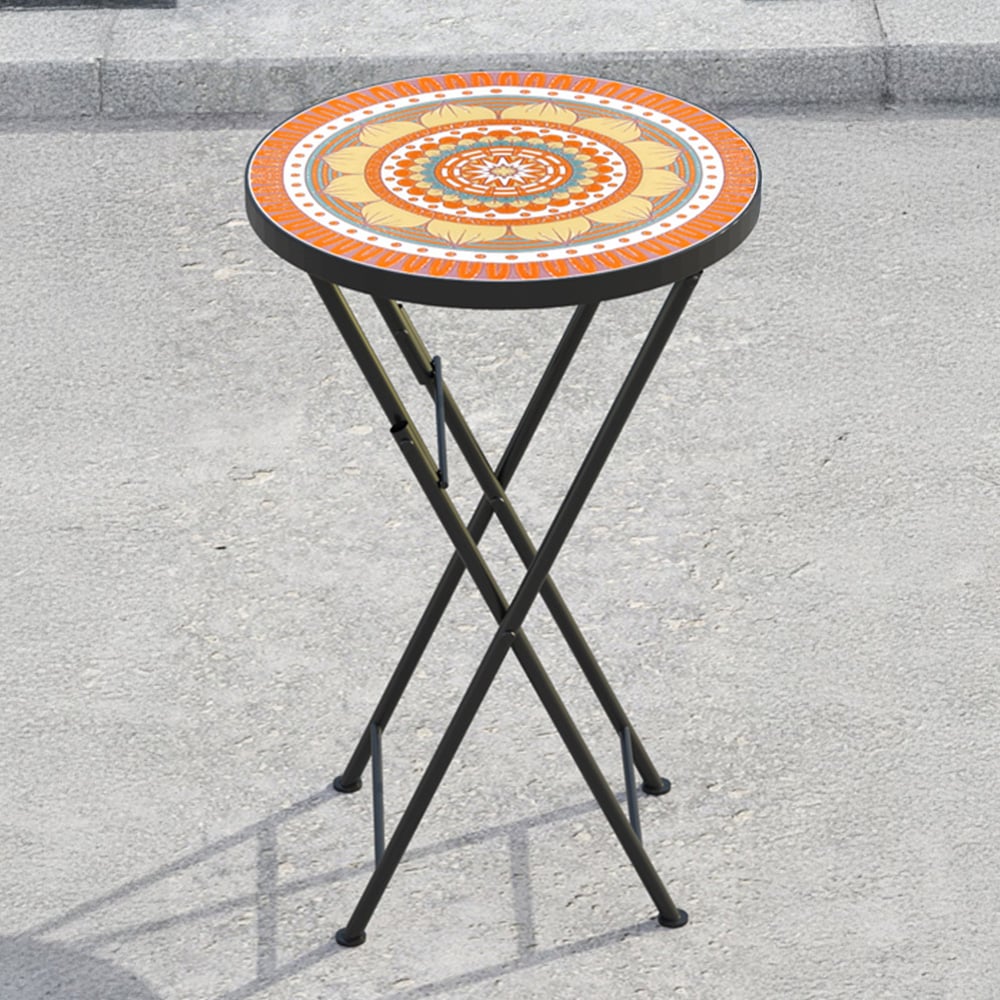 Outsunny Orange Mosaic Garden Coffee Table Image 1