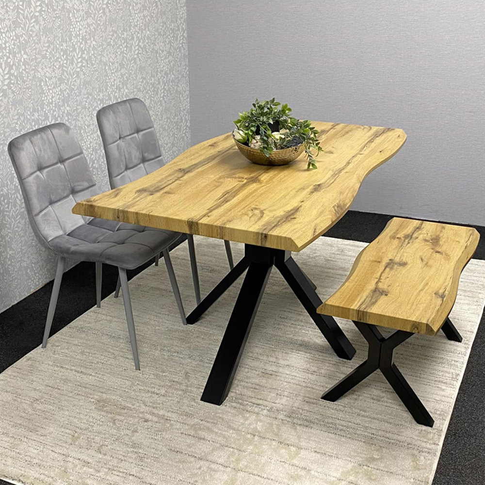 Kosy Koala 4 Seater Wooden Dining Set Grey Image 1