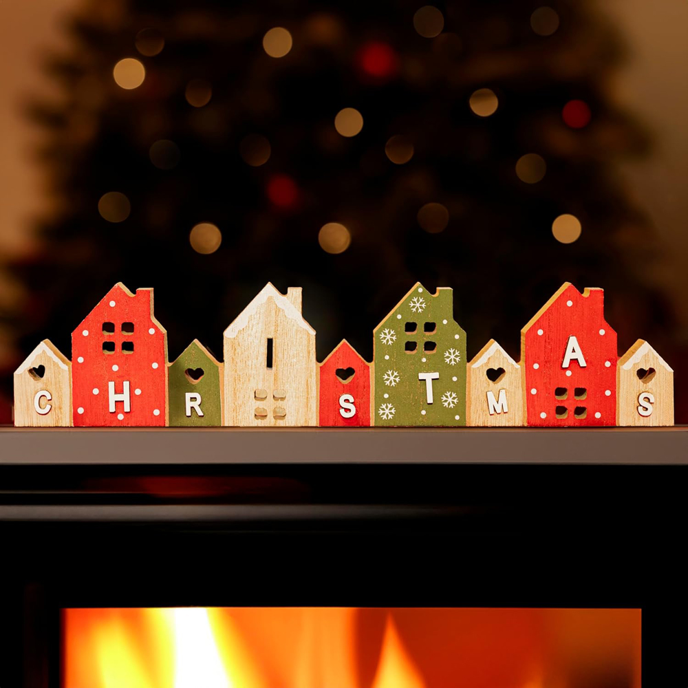 Marco Paul Wooden Houses Word Christmas Decoration Image 2