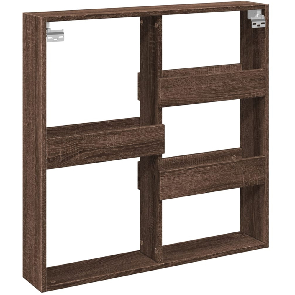 vidaXL 5 Shelf Brown Oak Wall Cabinet Image 5