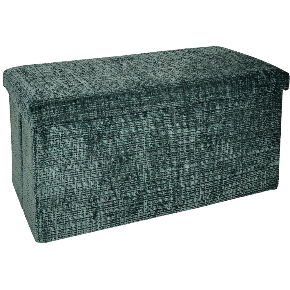 Chenille Storage Trunk Emerald Image 2