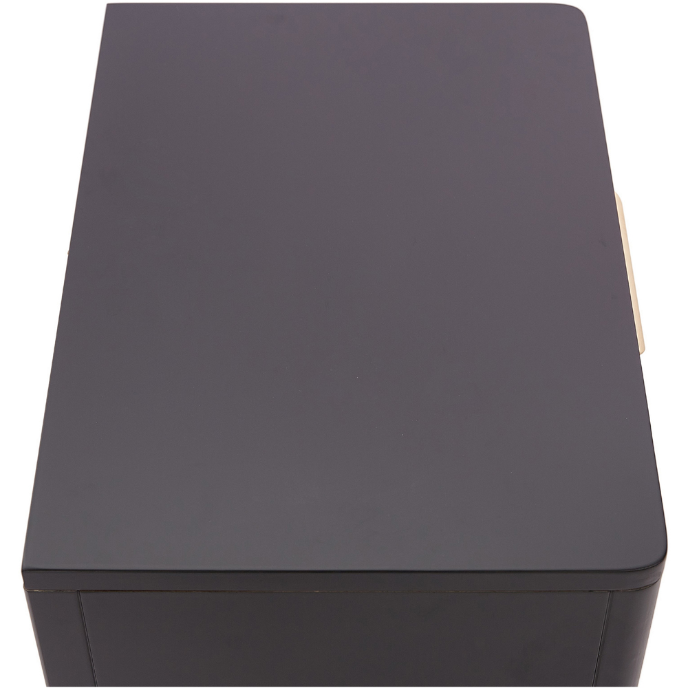 Molino 2 Drawer Black Bedside Table Image 7