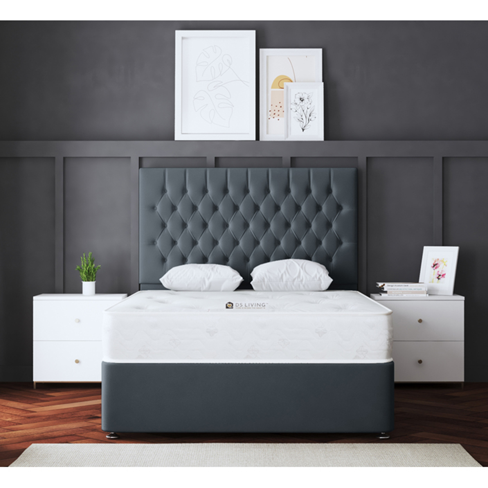 DS Living Seraphine Double Steel Upholstered Panel Divan Bed Image 4