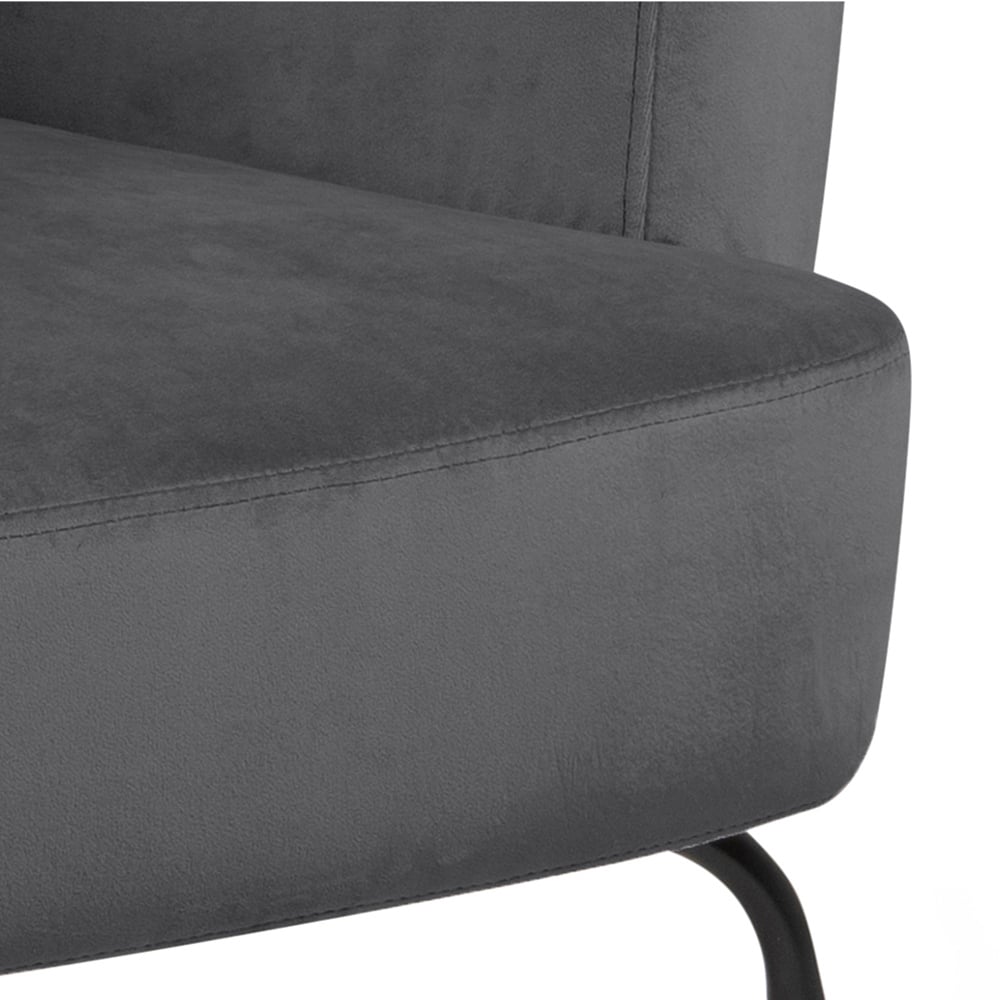 Florence Melissa Dark Grey Lounge Chair Image 7