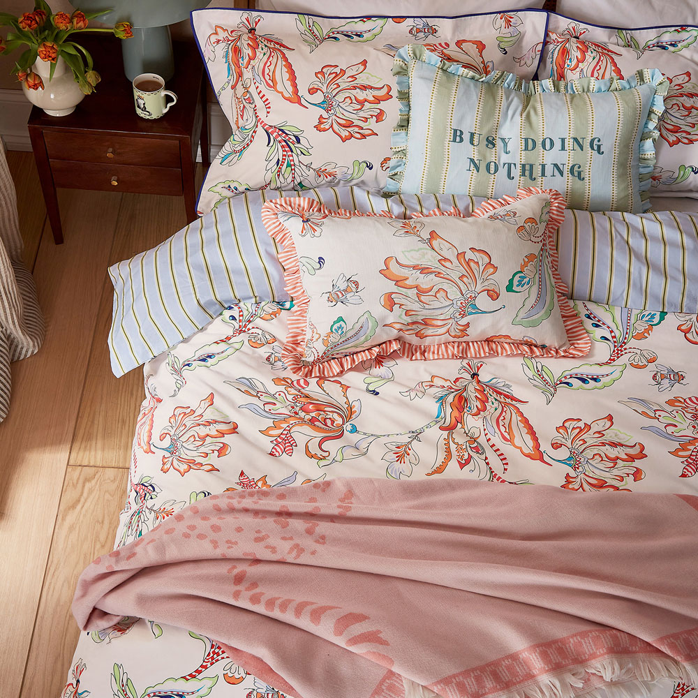 Yvonne Ellen Multicolour Signature Floral Cushion 60 x 40cm Image 2