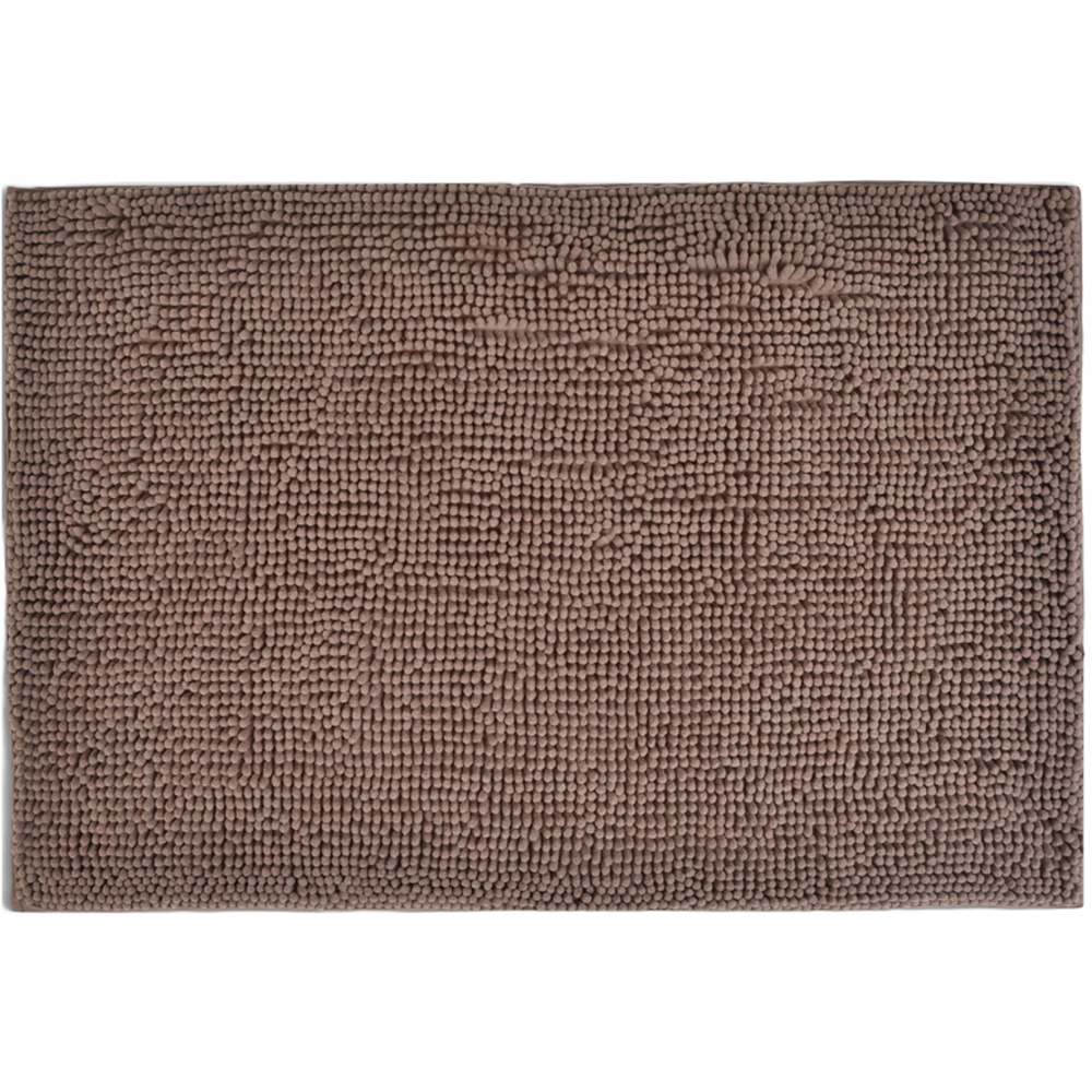 Allure Bath Fashions Mocha Chenille Microfibre Supersoft Non-Slip Bobble Bath Mat 50 x 80cm Image 1