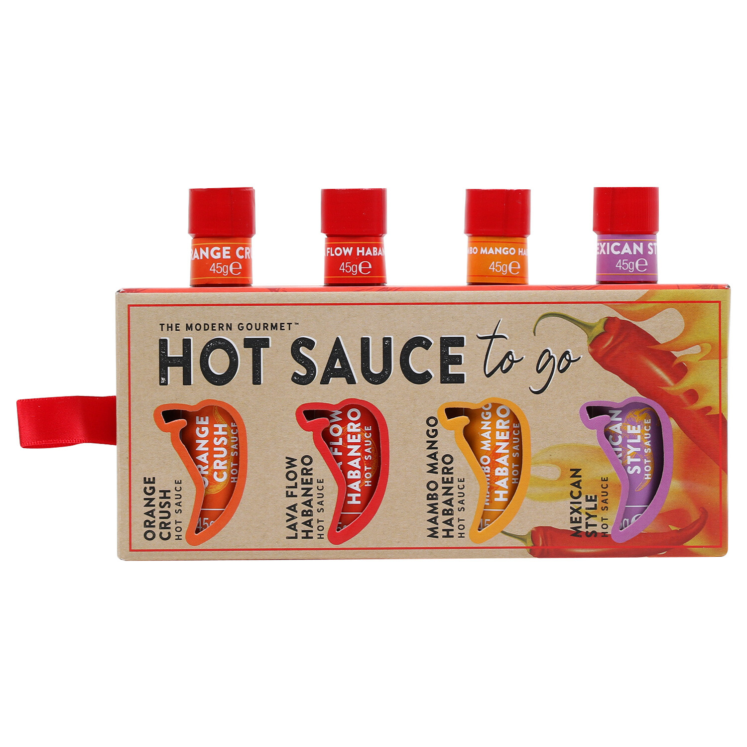 Pack of 4 Hot Sauces to Go - Red Image 1