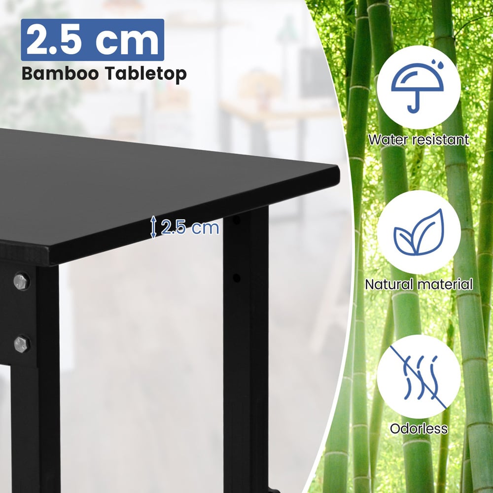 Costway Black Height Adjustable Workbench Image 7