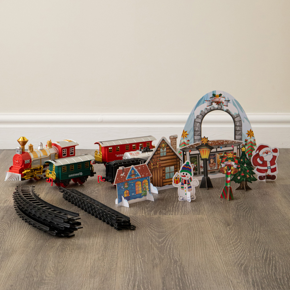 Samuel Alexander Festive Flyer Christmas Train Set with Pop-Up Village Image 5