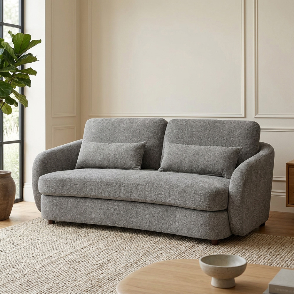 3 Seater Grey Mabel Sofa Image 1