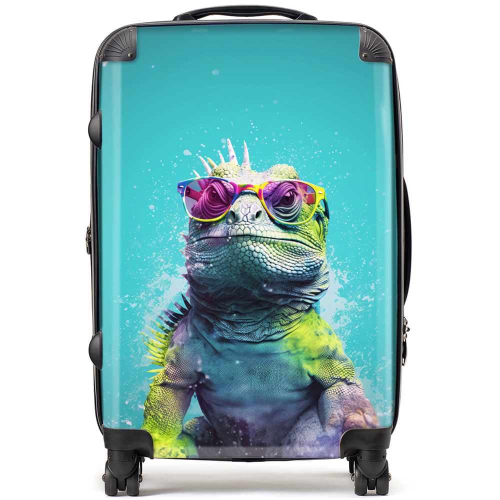 Warren Reed Designer Medium Inquisitive Splashart Iguana Suitcase Image 1
