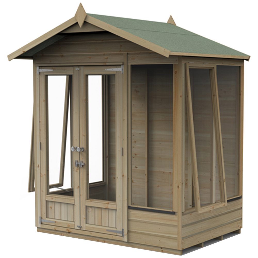 Forest Garden Beckwood 6 x 4ft 2 Opening Shiplap Apex Summerhouse Image 5