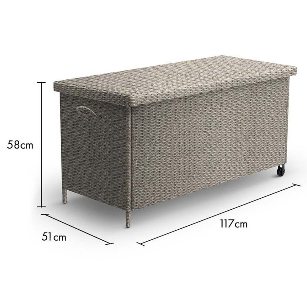 VonHaus Rattan Garden Cushion Storage Box Image 8