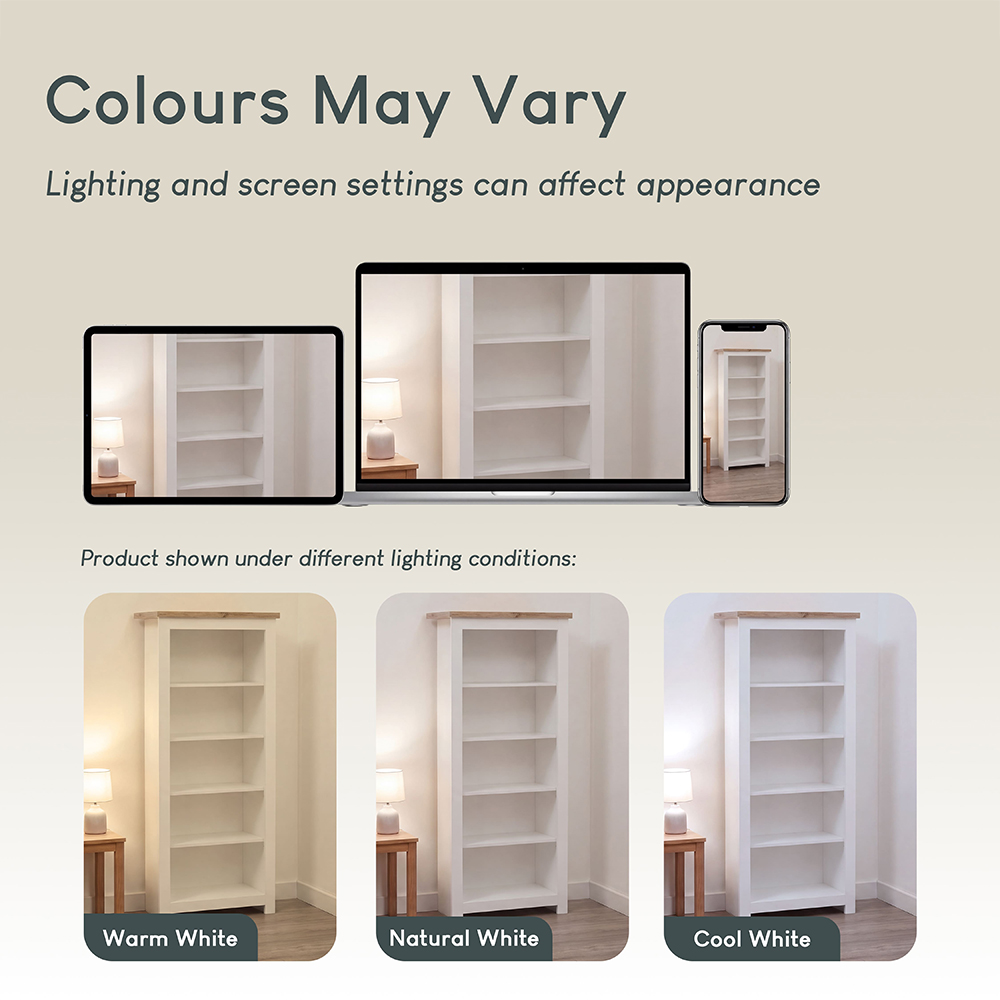 VIDA DESIGNS Arlington 5 Shelf White Bookcase Image 5