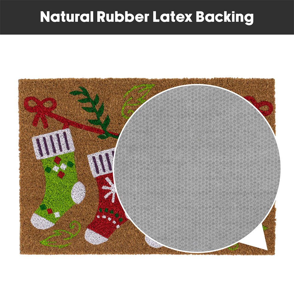 JVL Latex Backed Coir Stockings Entrance Doormat 40 x 58cm Image 4