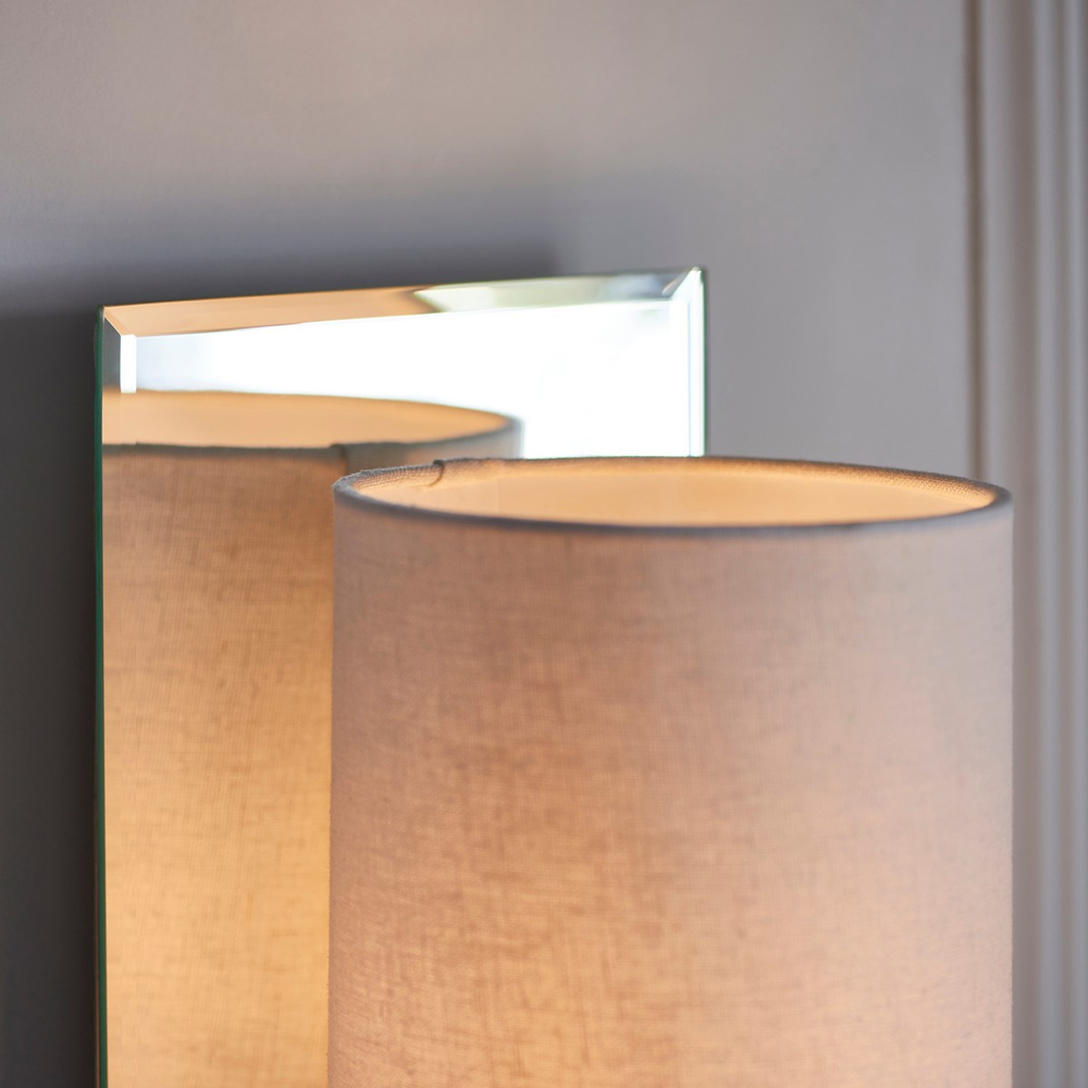 Merano Pisa Bright Nickel and White Wall Lamp Image 3